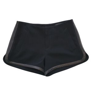 Rag & Bone NWOT Platini Leather‎ Trim Black Shorts